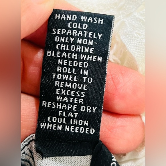 INC women’s dress size 2  white, layered dress with crochet on the top layer. - Picture 13 of 16